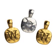 Hammered Letter Alphabet Pendants (A - Z) Hammered Letter Alphabet Pendants (A - Z)